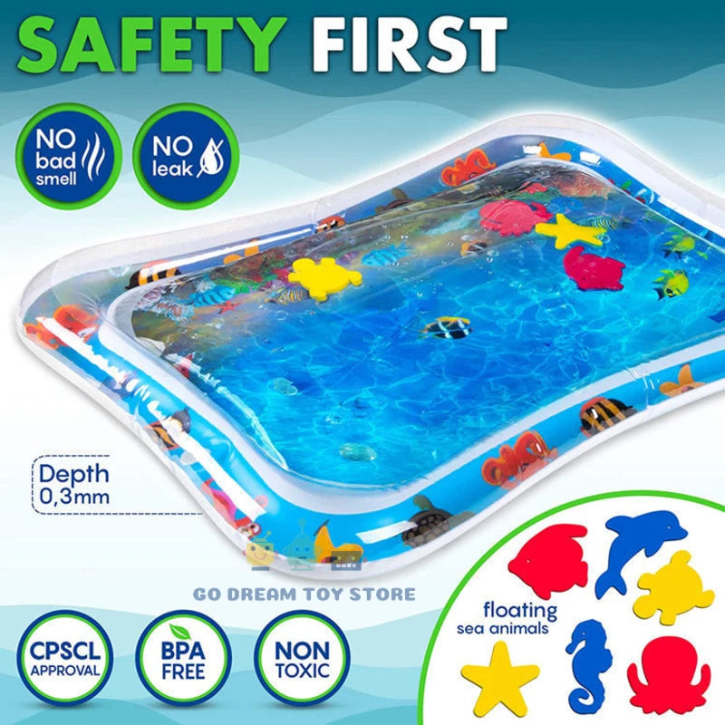 AquaPlay™ – Inflatable Water Mat for Babies