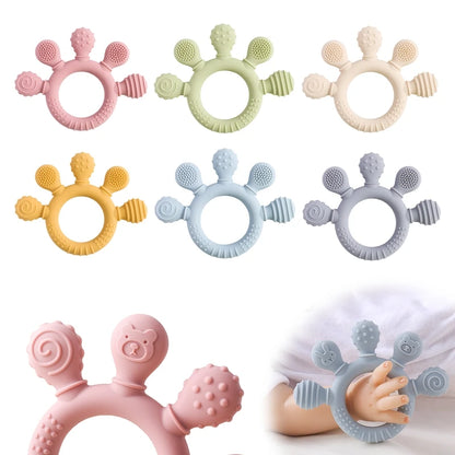 TinyBites™ Teether – Anneau de Dentition en Silicone, Sécurisé et Apaisant pour Bébé